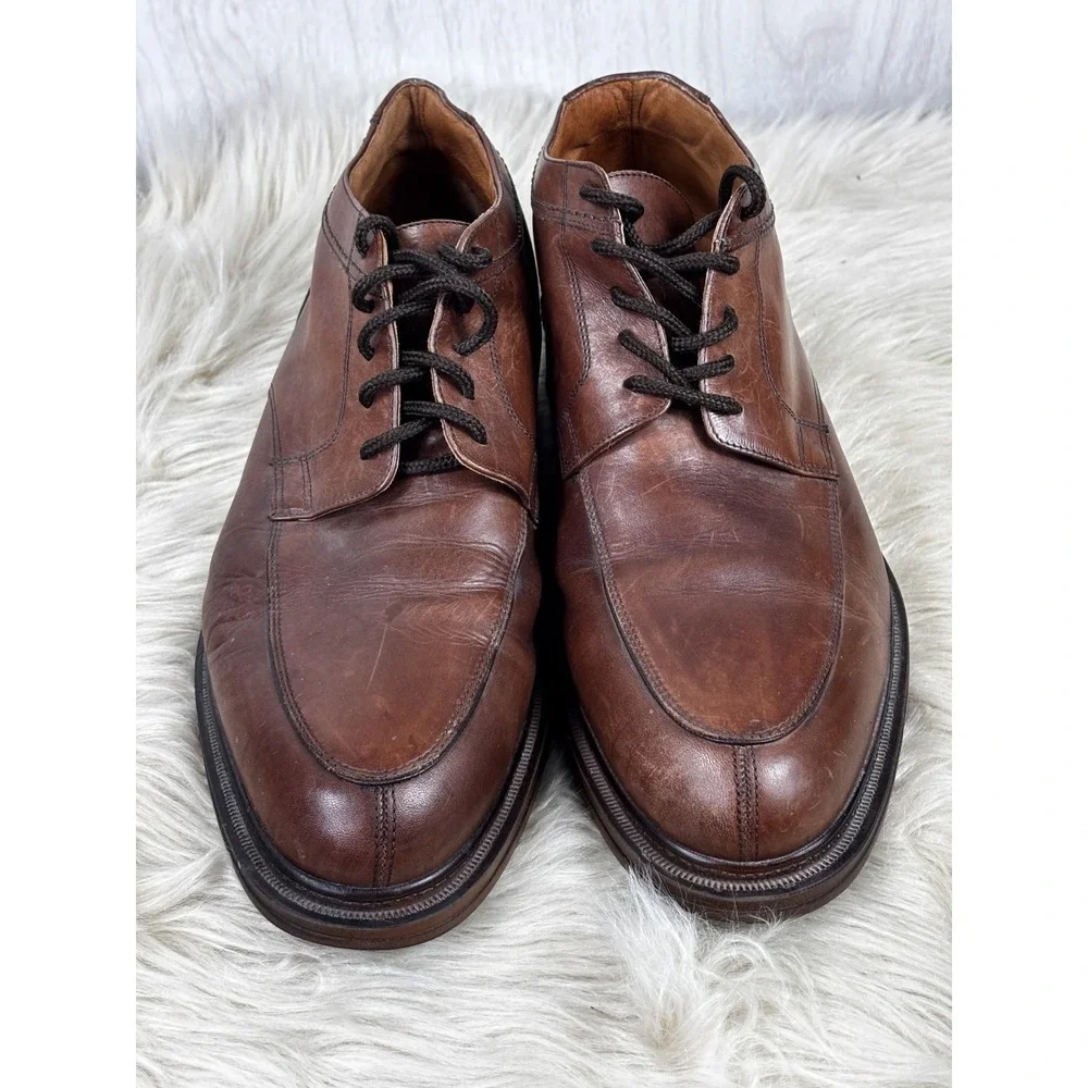Cable Co Chukka Boots Mens 11.5 Brown Leather Made in Italy Lace Up Classic